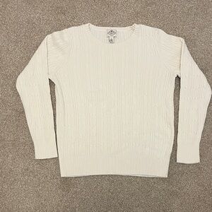 St. John's Bay Cream Cable Knit Crewneck Sweater